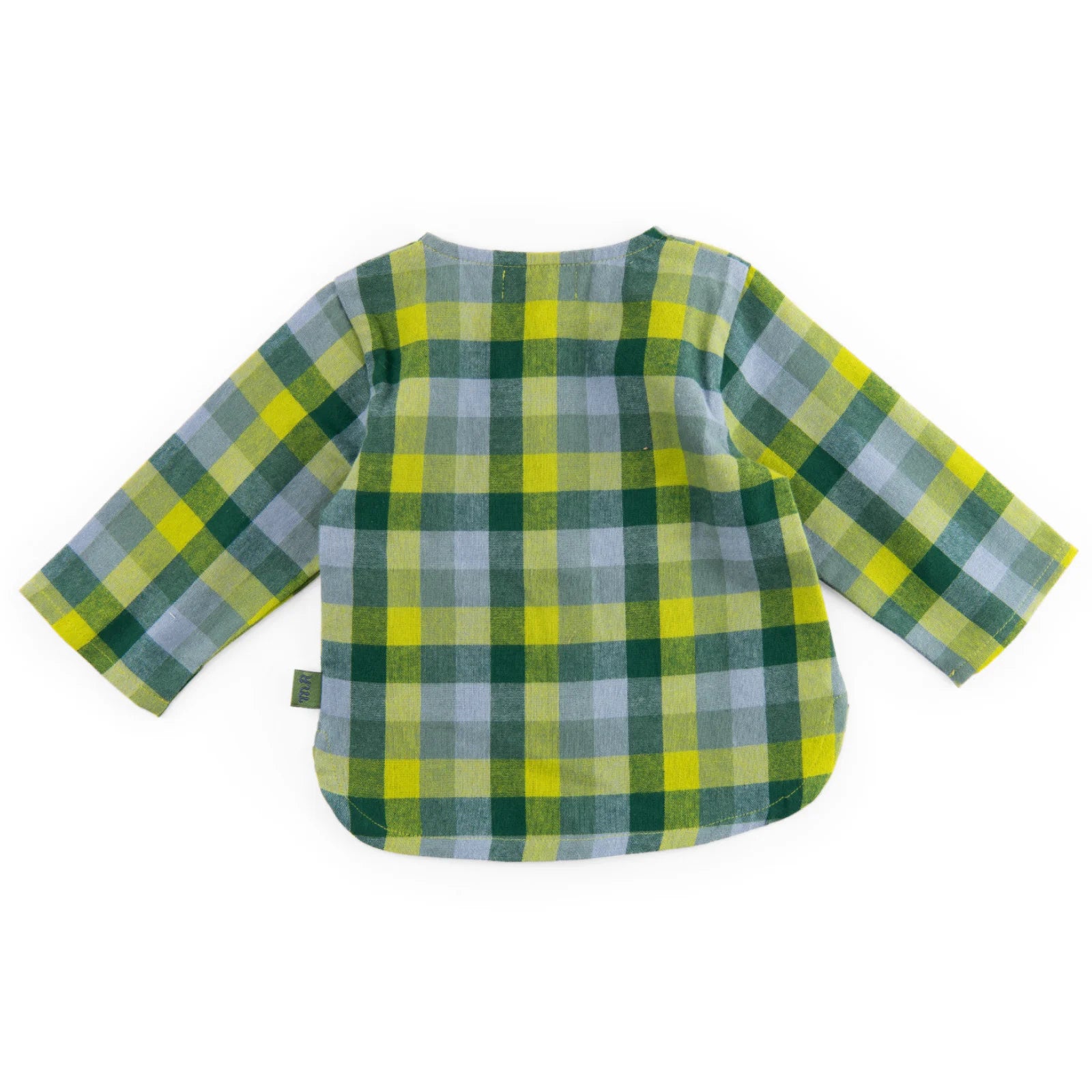 Camicia in cotone a quadretti verde, Osman