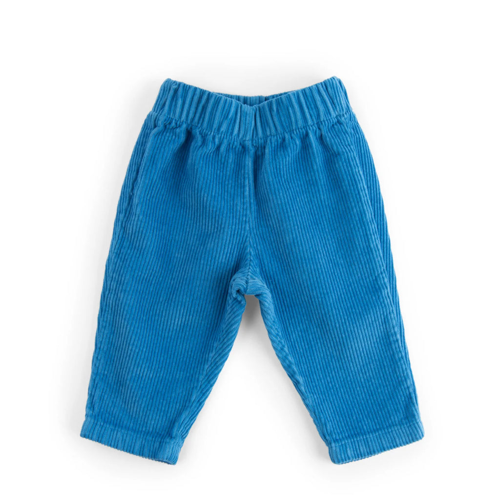 Pantalon en velours côtelé bleu, Ozan