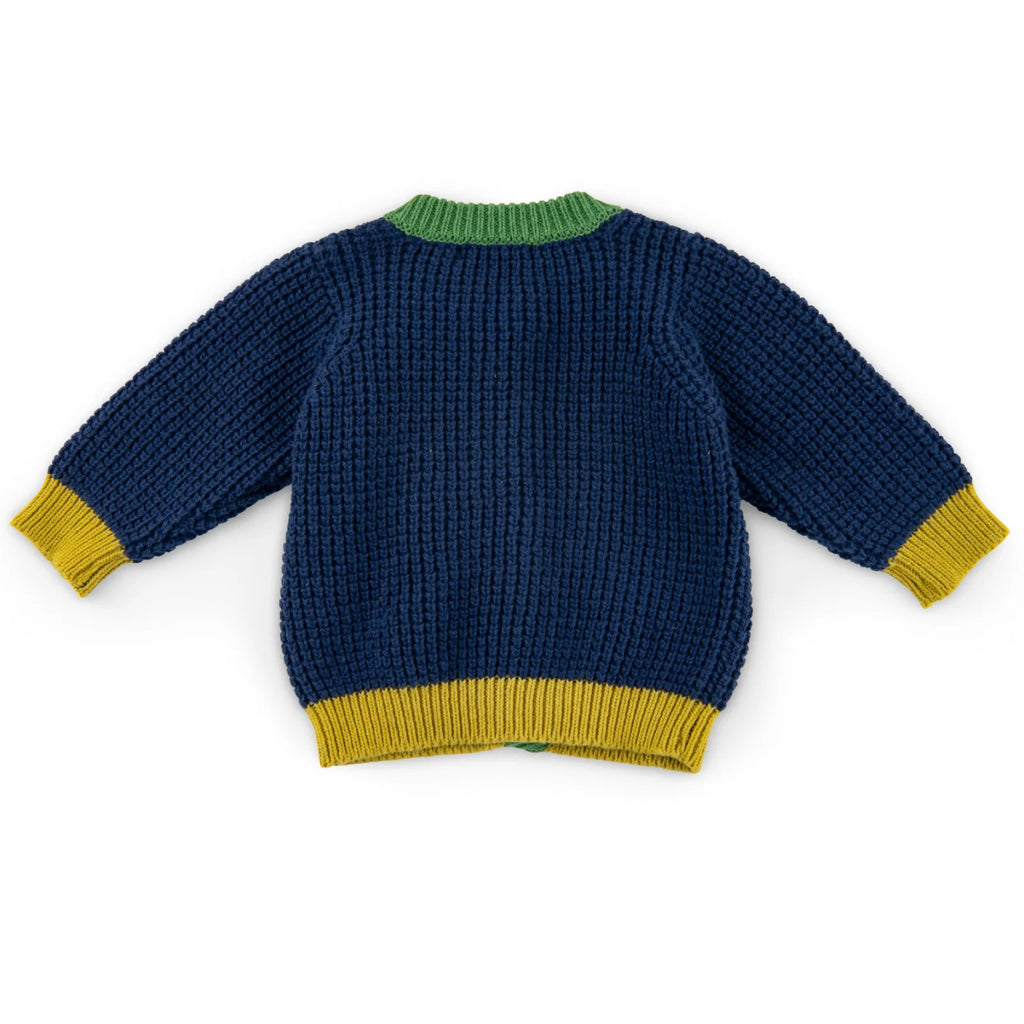 Cardigan in maglia grossa tricolore, Orion