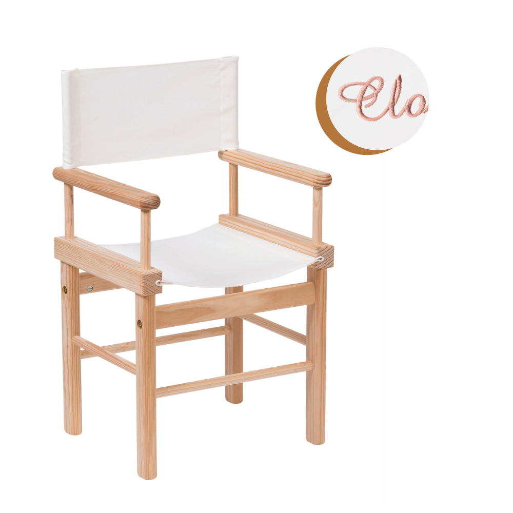 Moulin Roty | Sedia da regista personalizzabile, Naturale per bambini