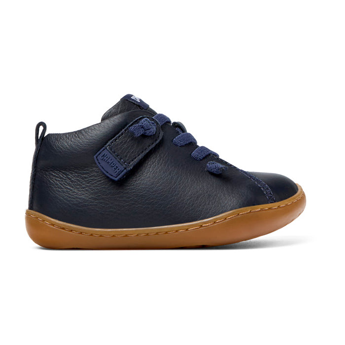 Stivaletti blu in pelle, Peu