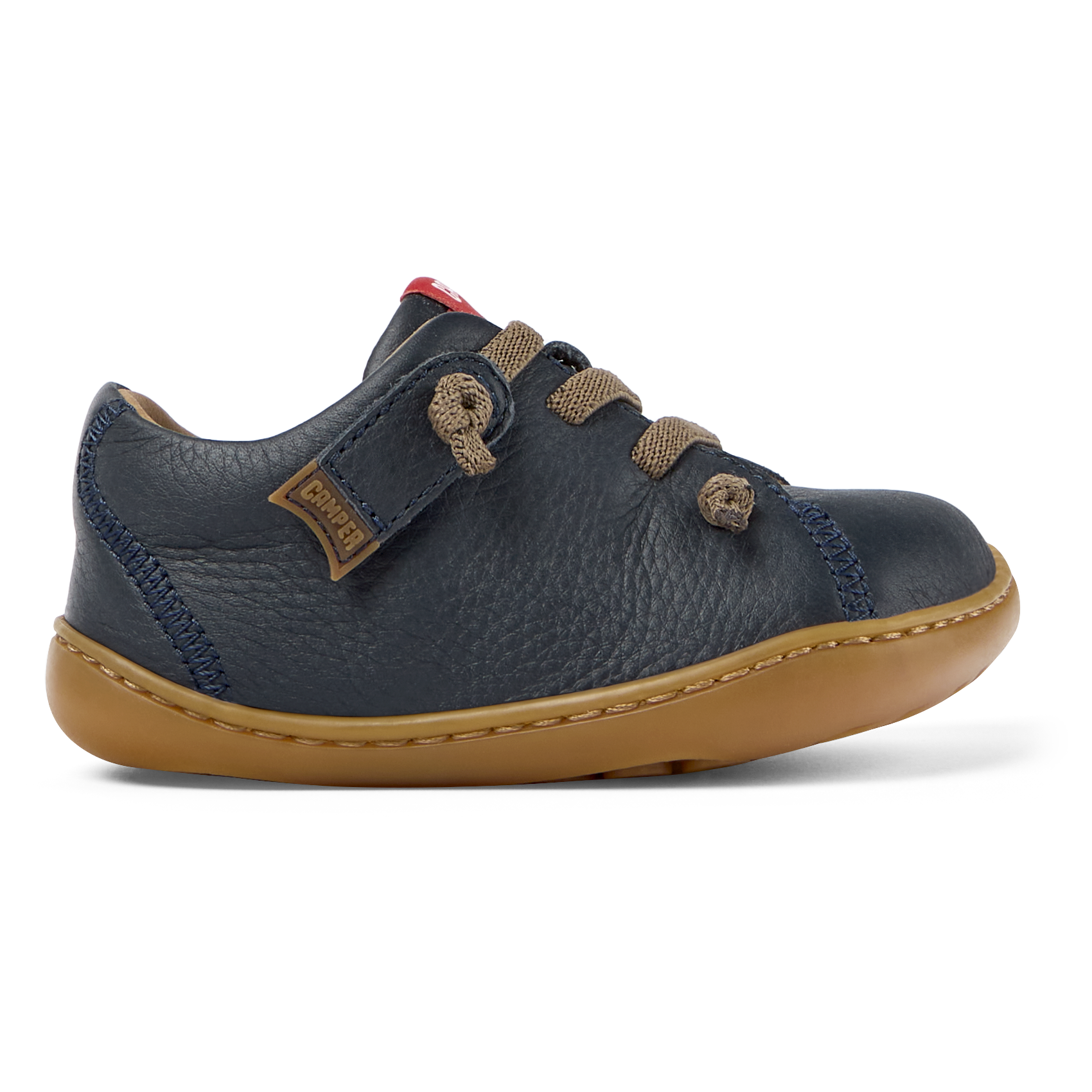 Navy blue leather shoes, Peu first steps