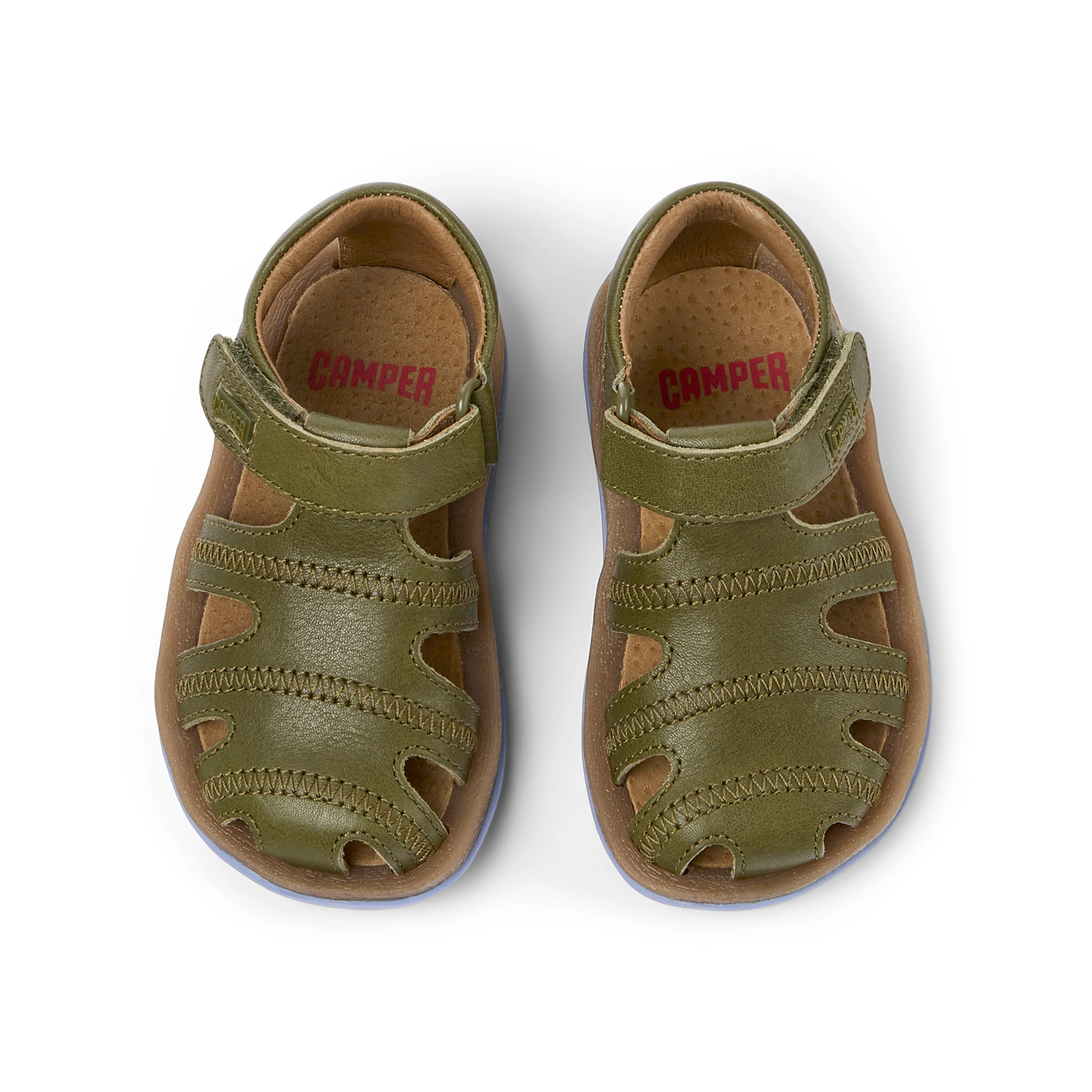 Sandali in pelle verde, Bicho | Camper per bambini