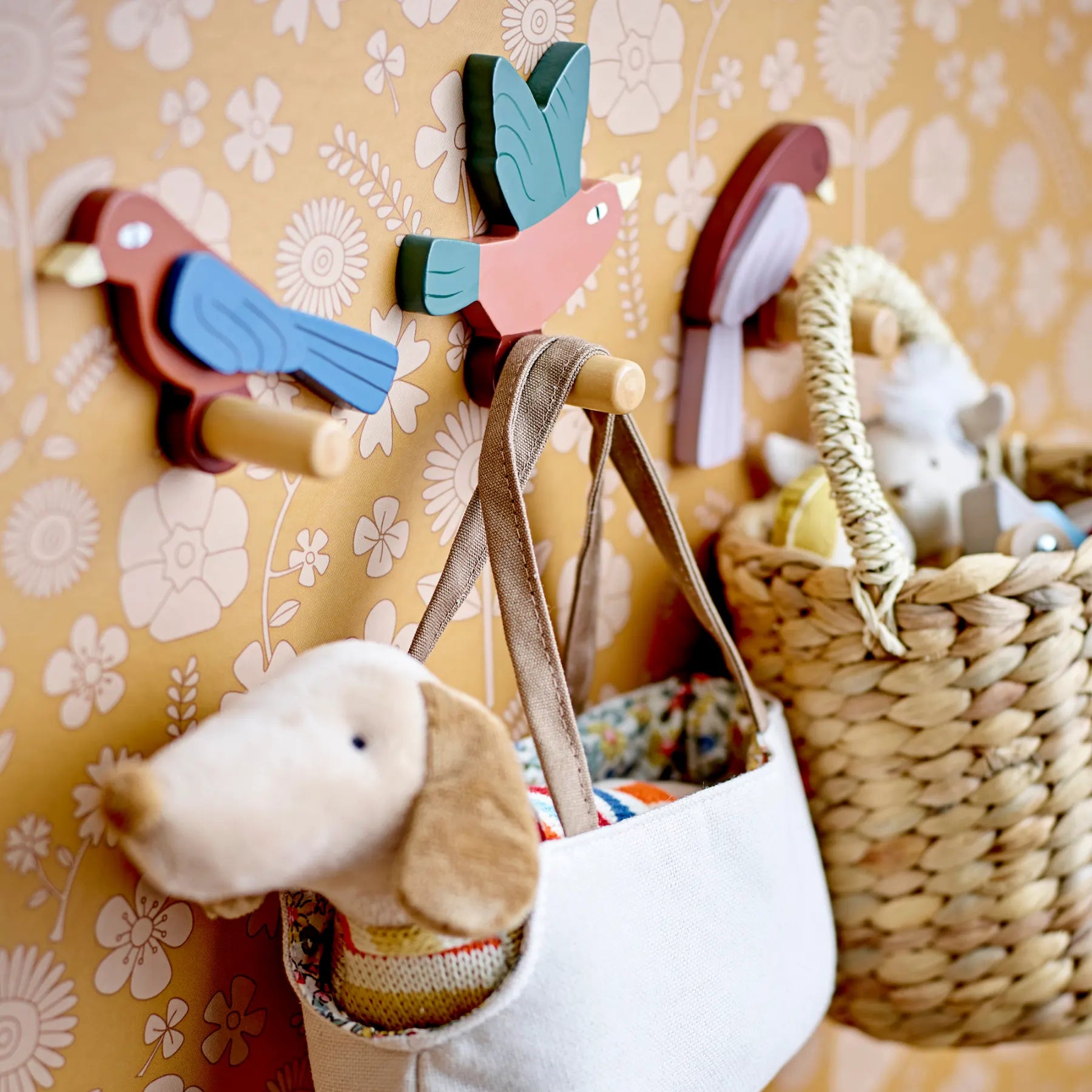 Ganci in legno per bambini, Uccelli | Bloomingville mini
