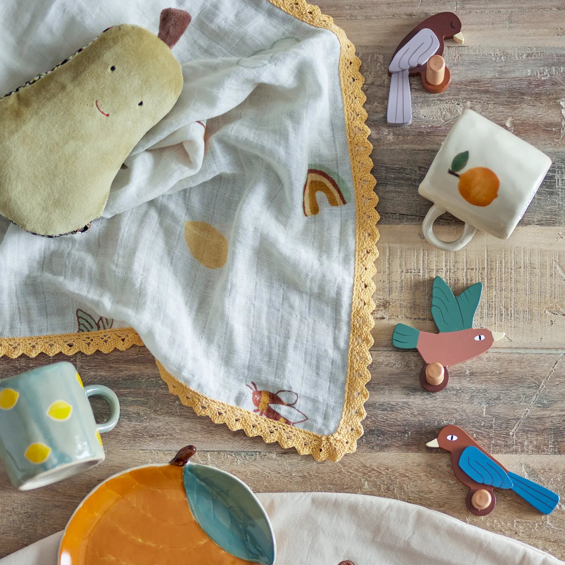 Ganci in legno per bambini, Uccelli | Bloomingville mini