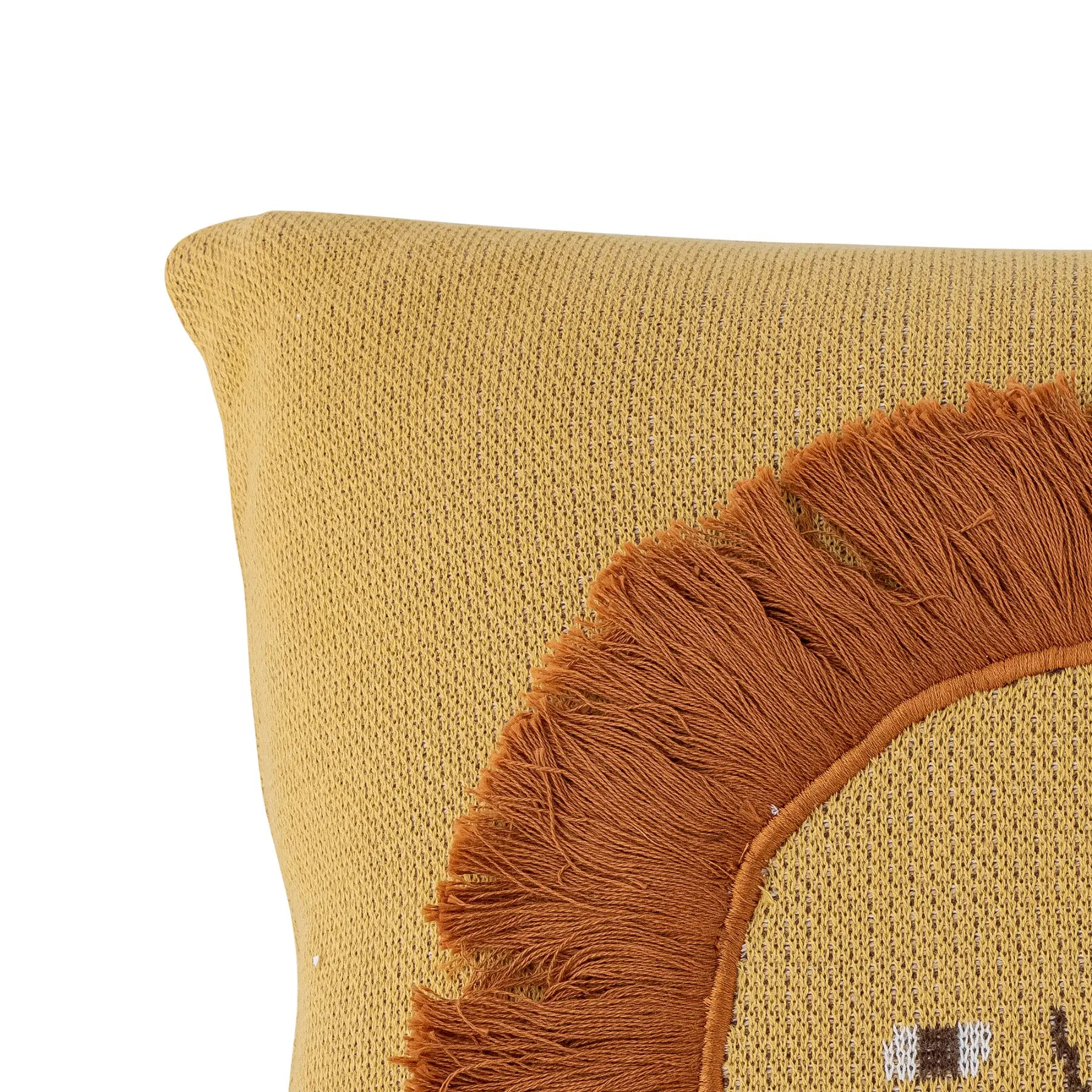 Cuscino giallo in cotone, Leone | Bloomingville mini