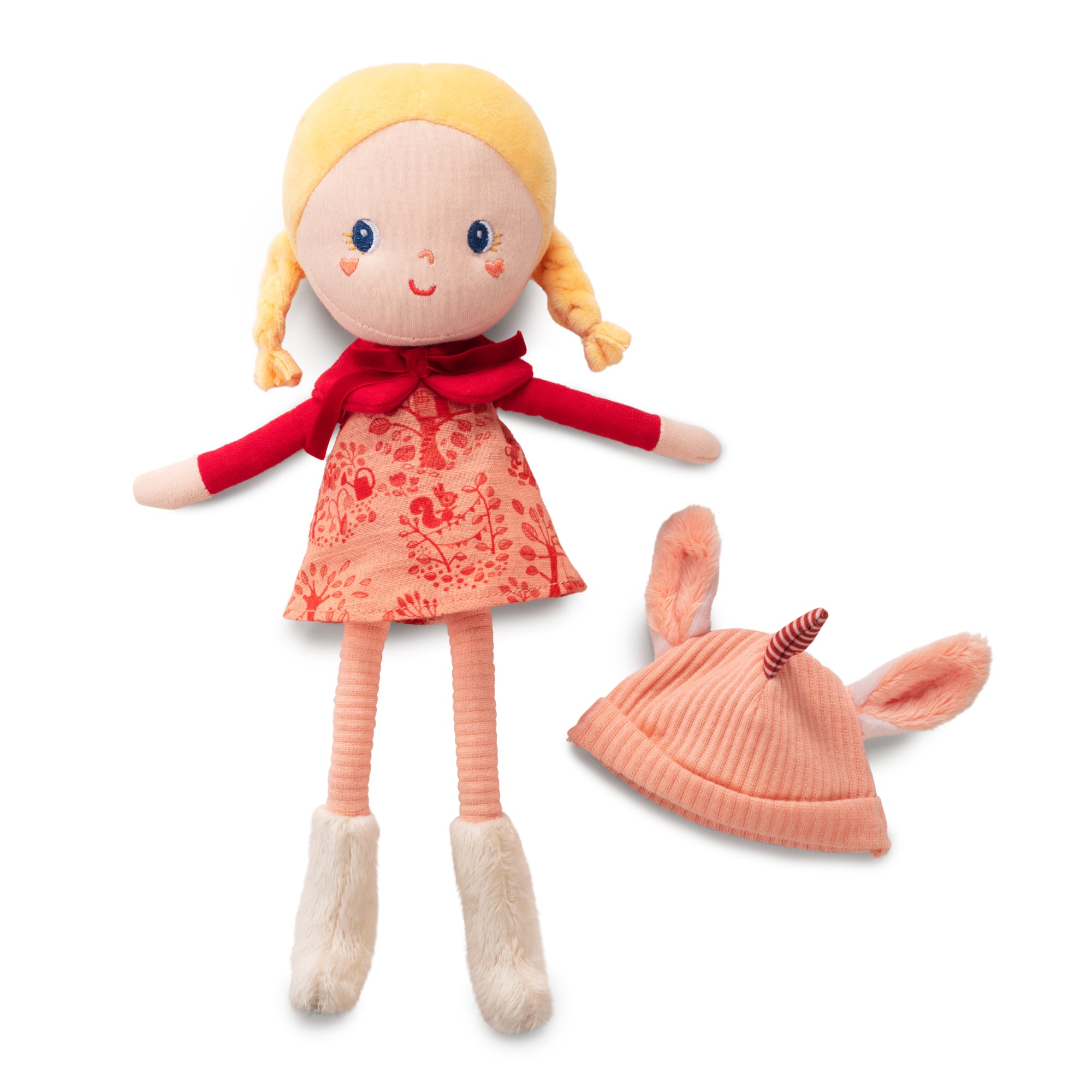 Cloth doll with box, Lena