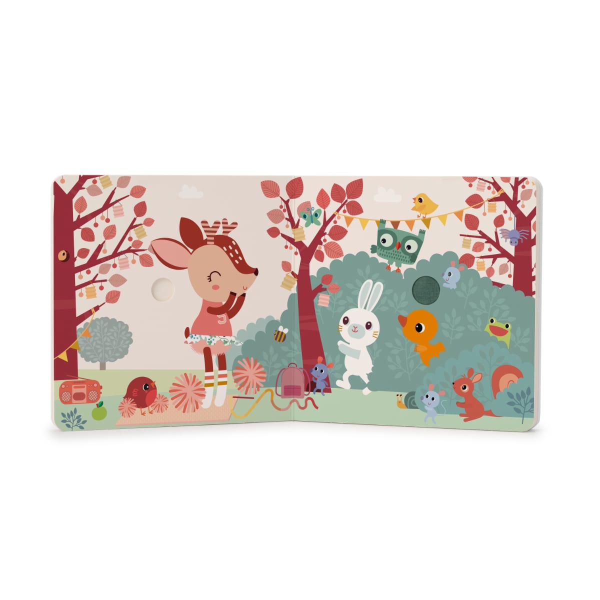 Libro tattile e sonoro Happy forest | Lilliputiens