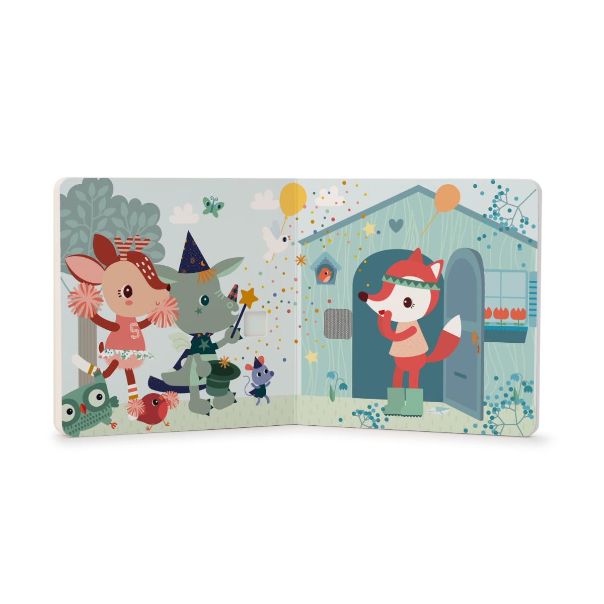 Libro tattile e sonoro Happy forest | Lilliputiens