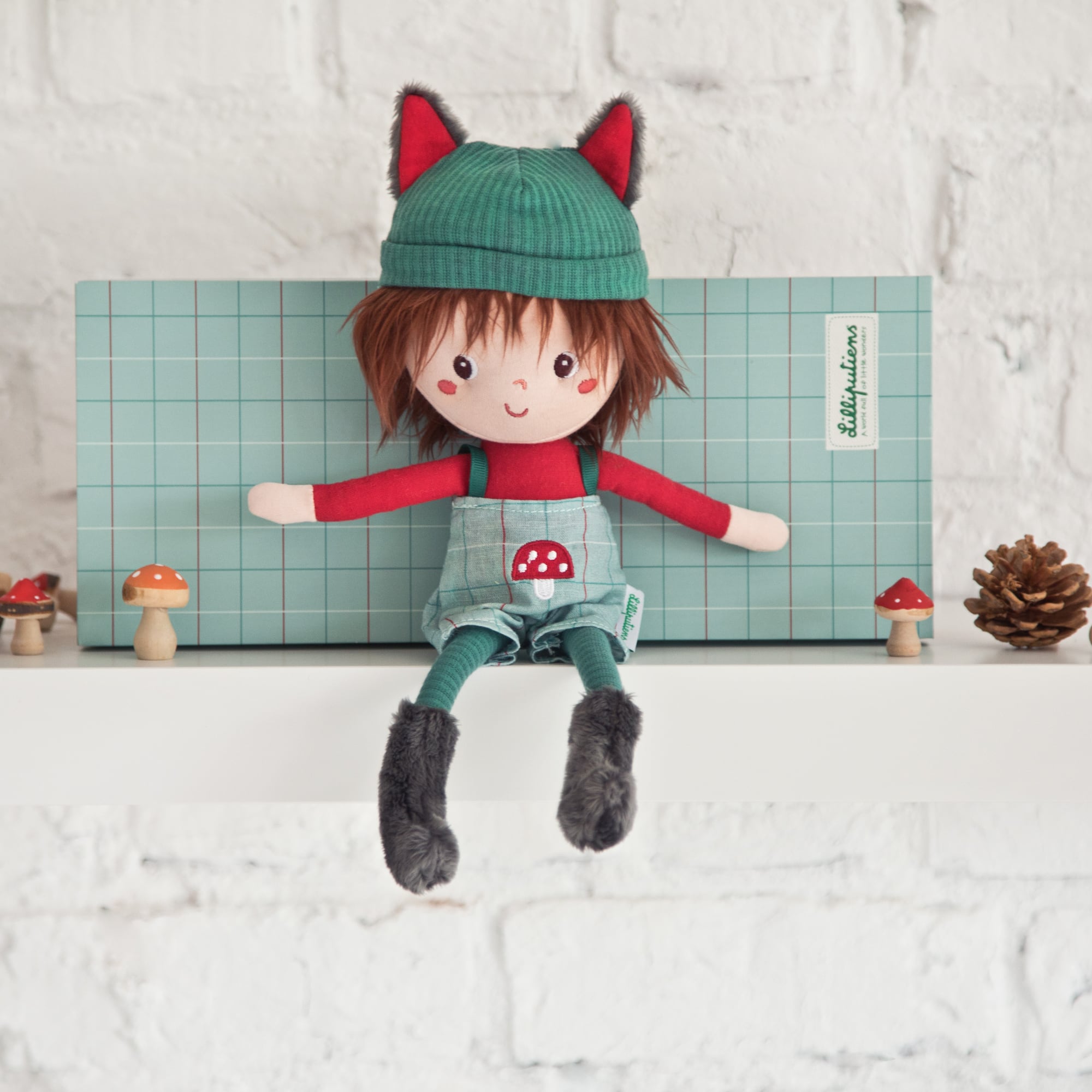 Cloth Doll with Box, Louis