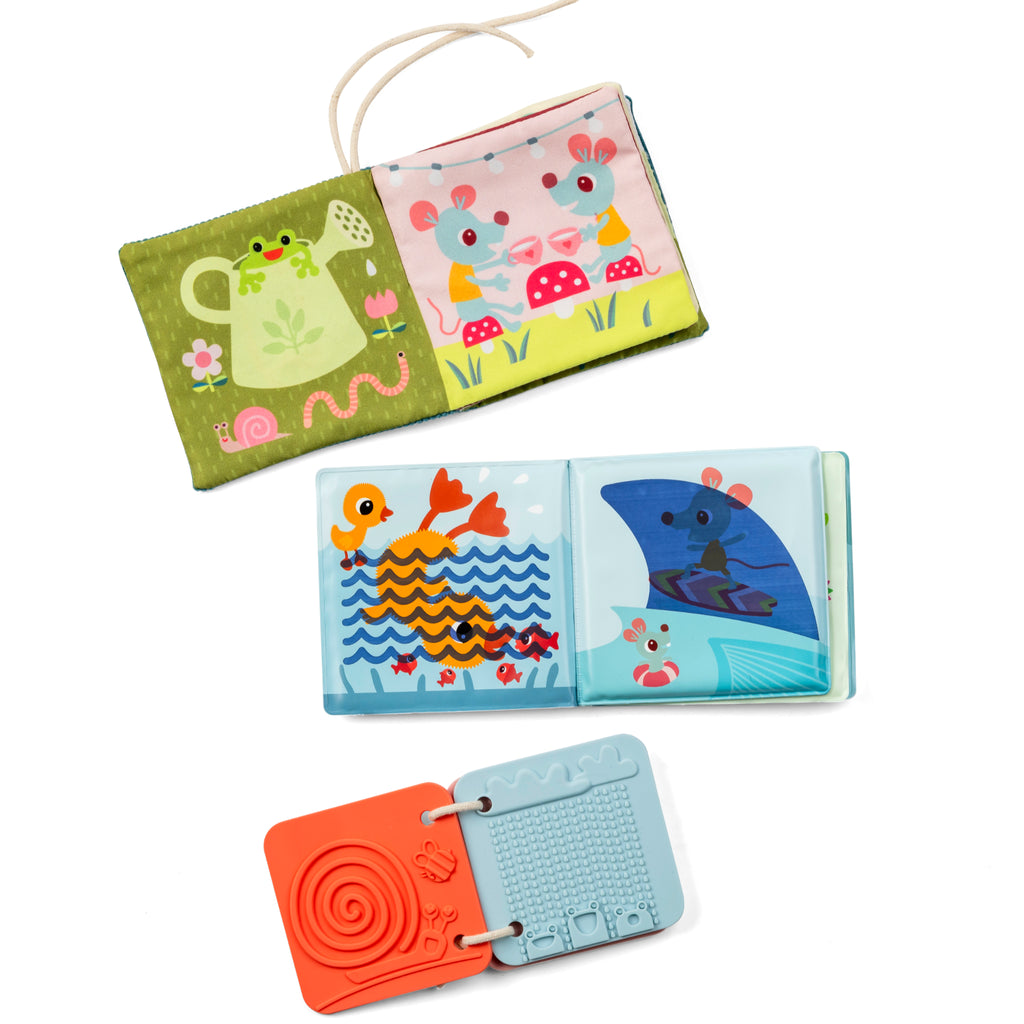 Set regalo 3 libri sensoriali per bambini - Giardino