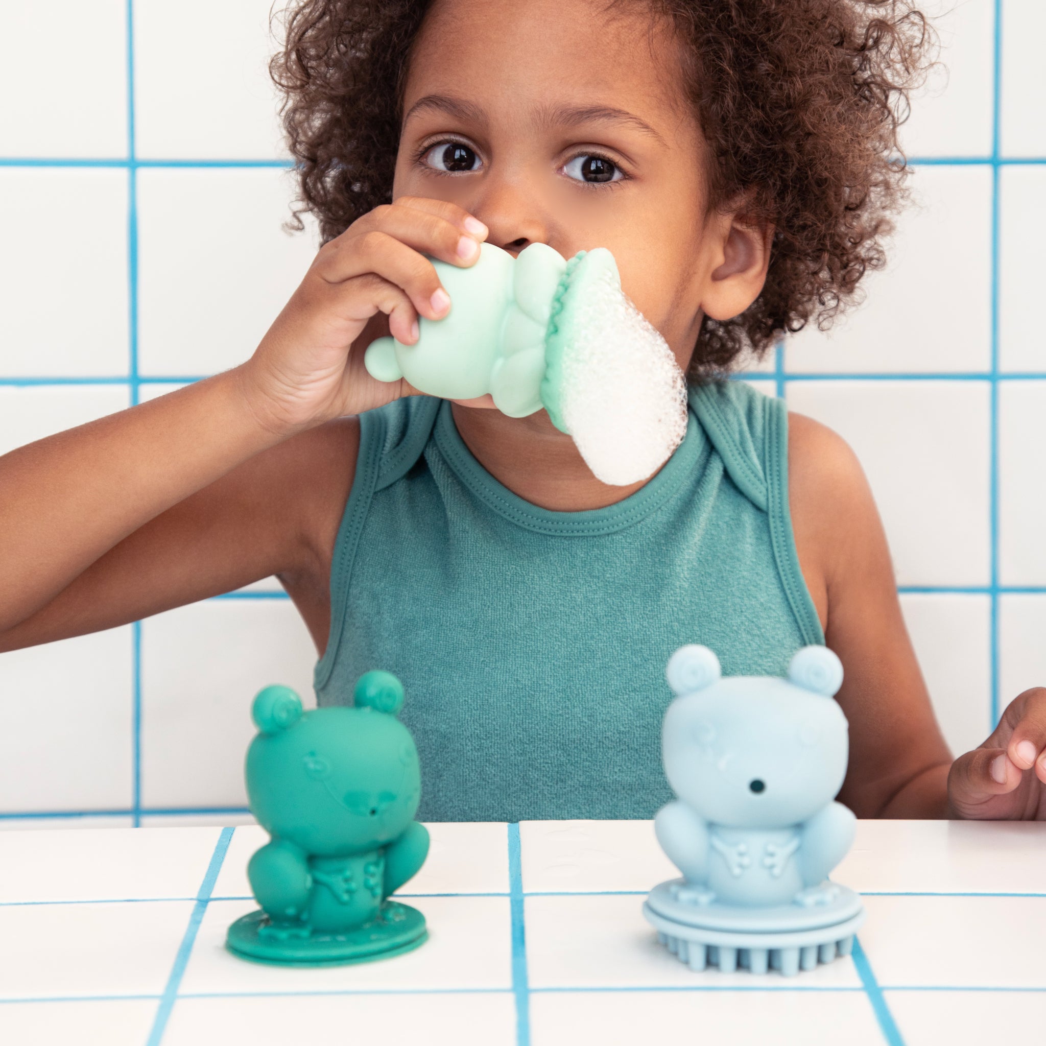 Bath Toy, Set of 3 Silicone Frogs