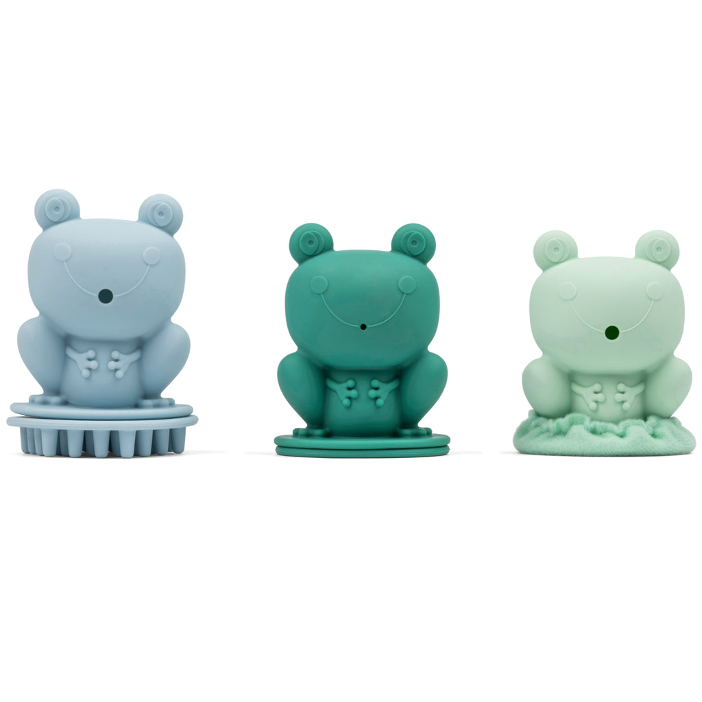 Bath Toy, Set of 3 Silicone Frogs