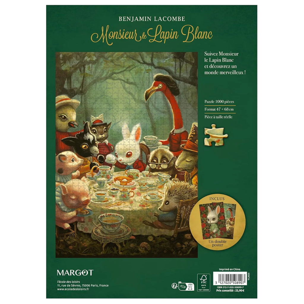 Maxi puzzle - Monsieur le Lapin Blanc, 1000 pièces