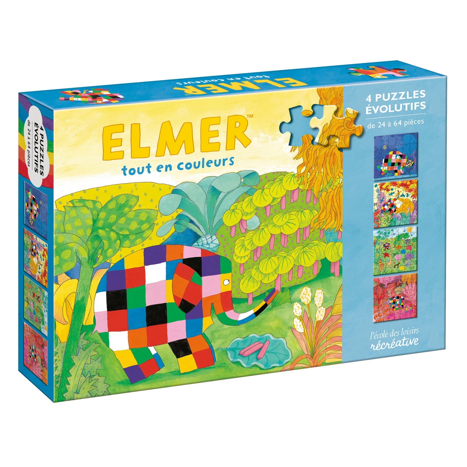 4 Puzzle evolutivi, Elmer tutto a colori