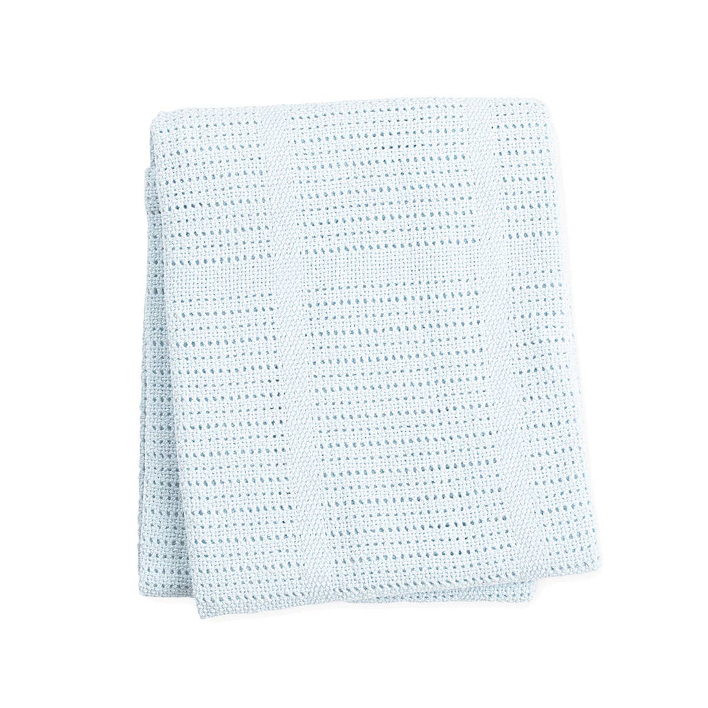 Copertina per neonati in cotone a nido d'ape – Blu (100cm x 80cm)
