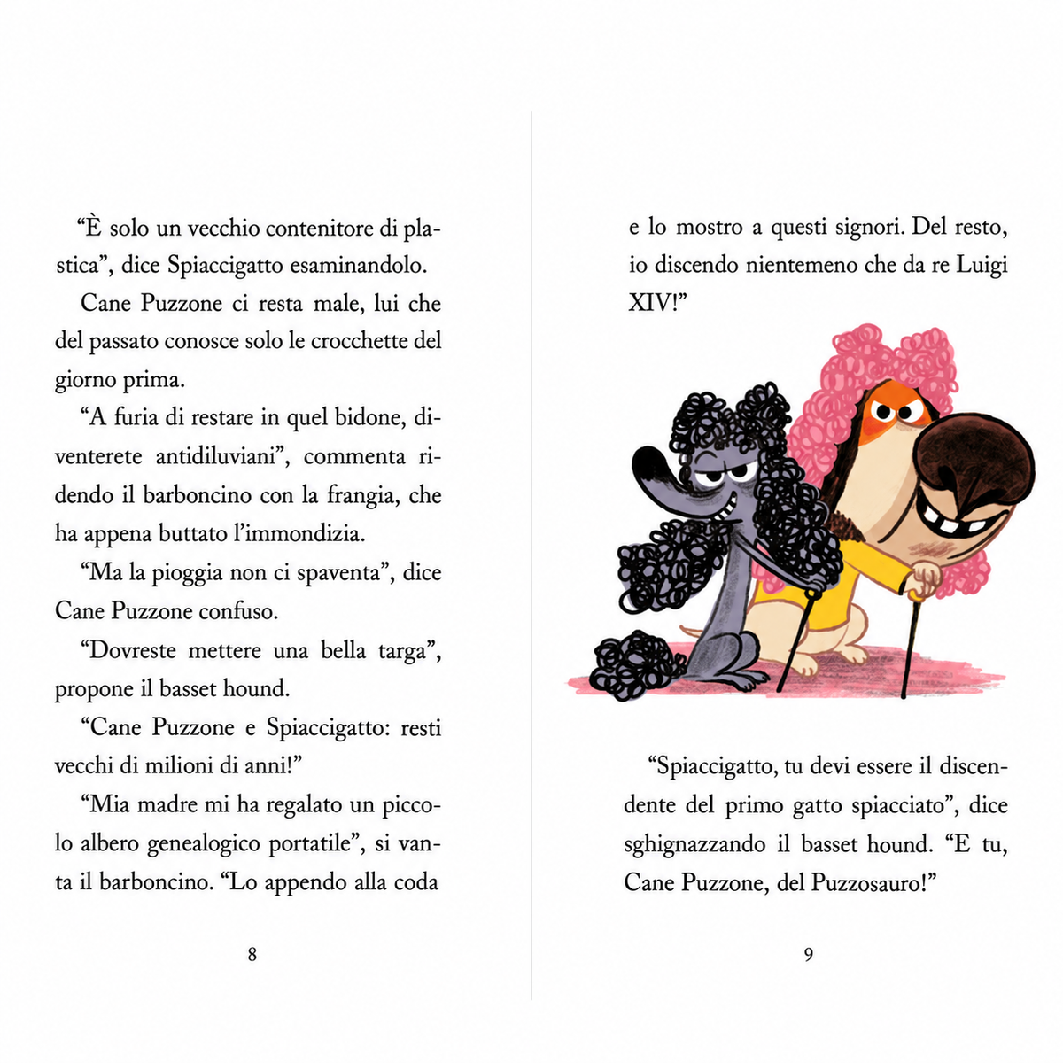 Cane Puzzone nella preistoria – anteprima delle pagine 8 e 9 in italiano