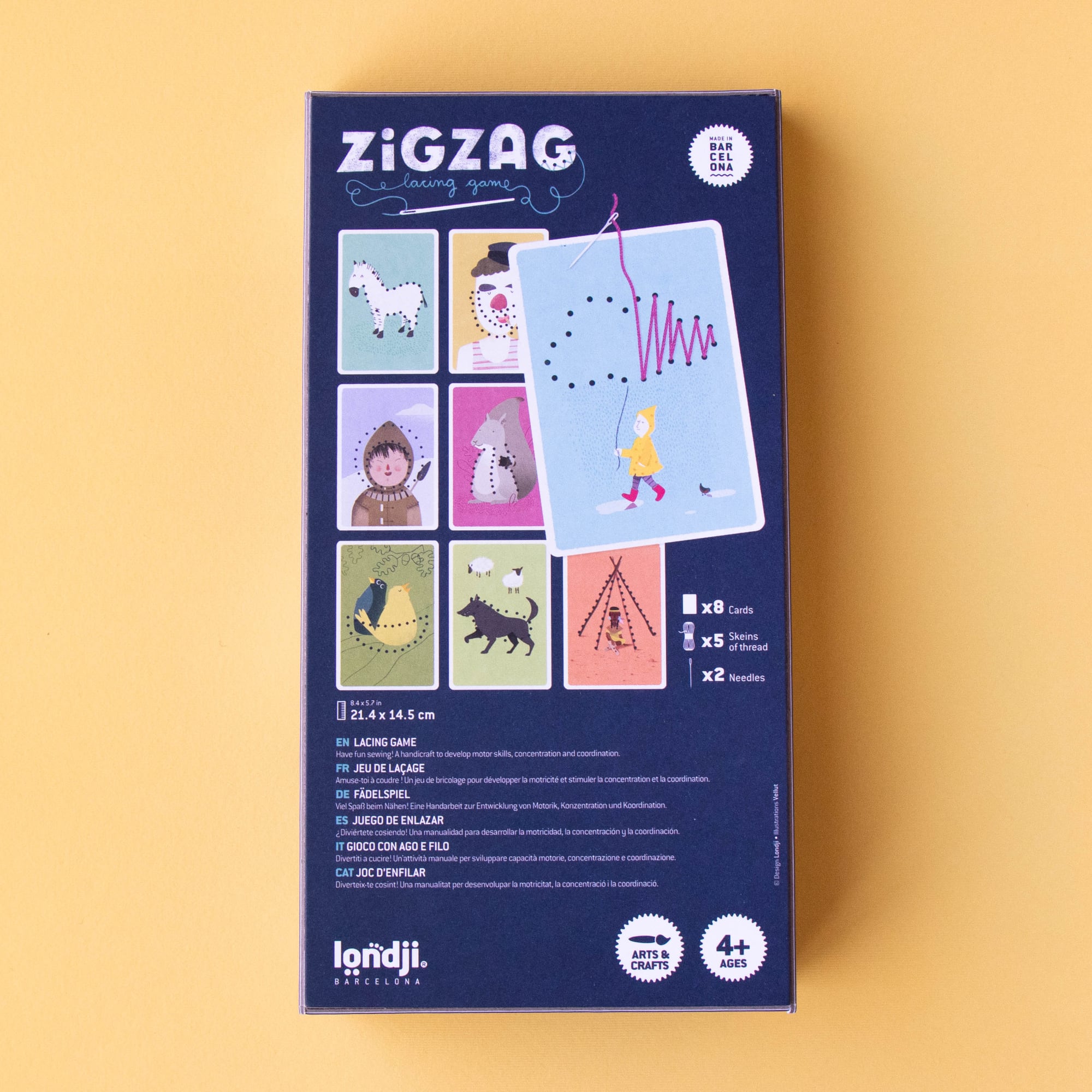 Game with needle and thread, ZigZag