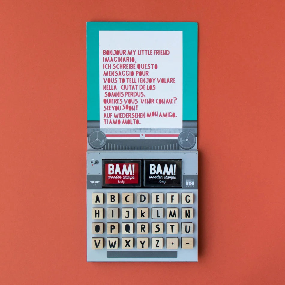 Tampons en bois - Lettres, Bam! Words