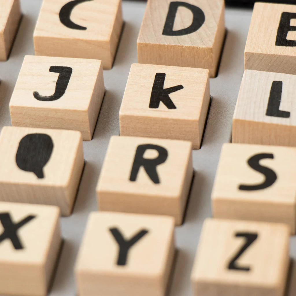 Tampons en bois - Lettres, Bam! Words
