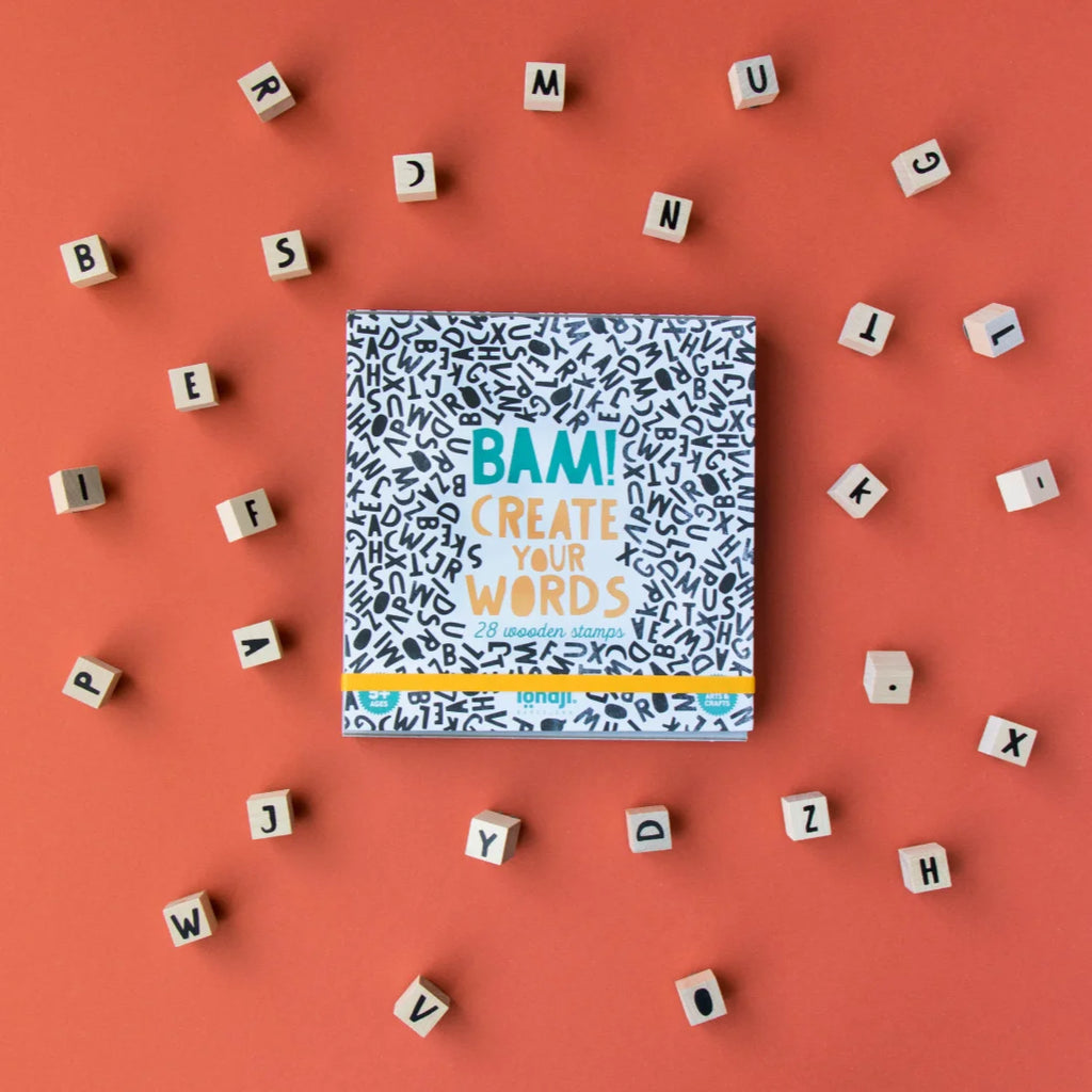 Tampons en bois - Lettres, Bam! Words