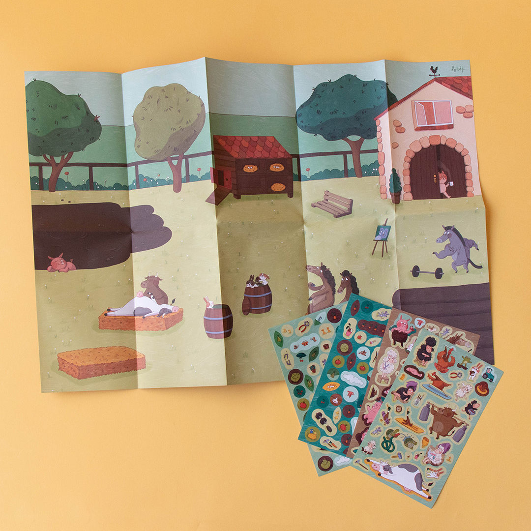 Posters et autocollants, Farmtastic world