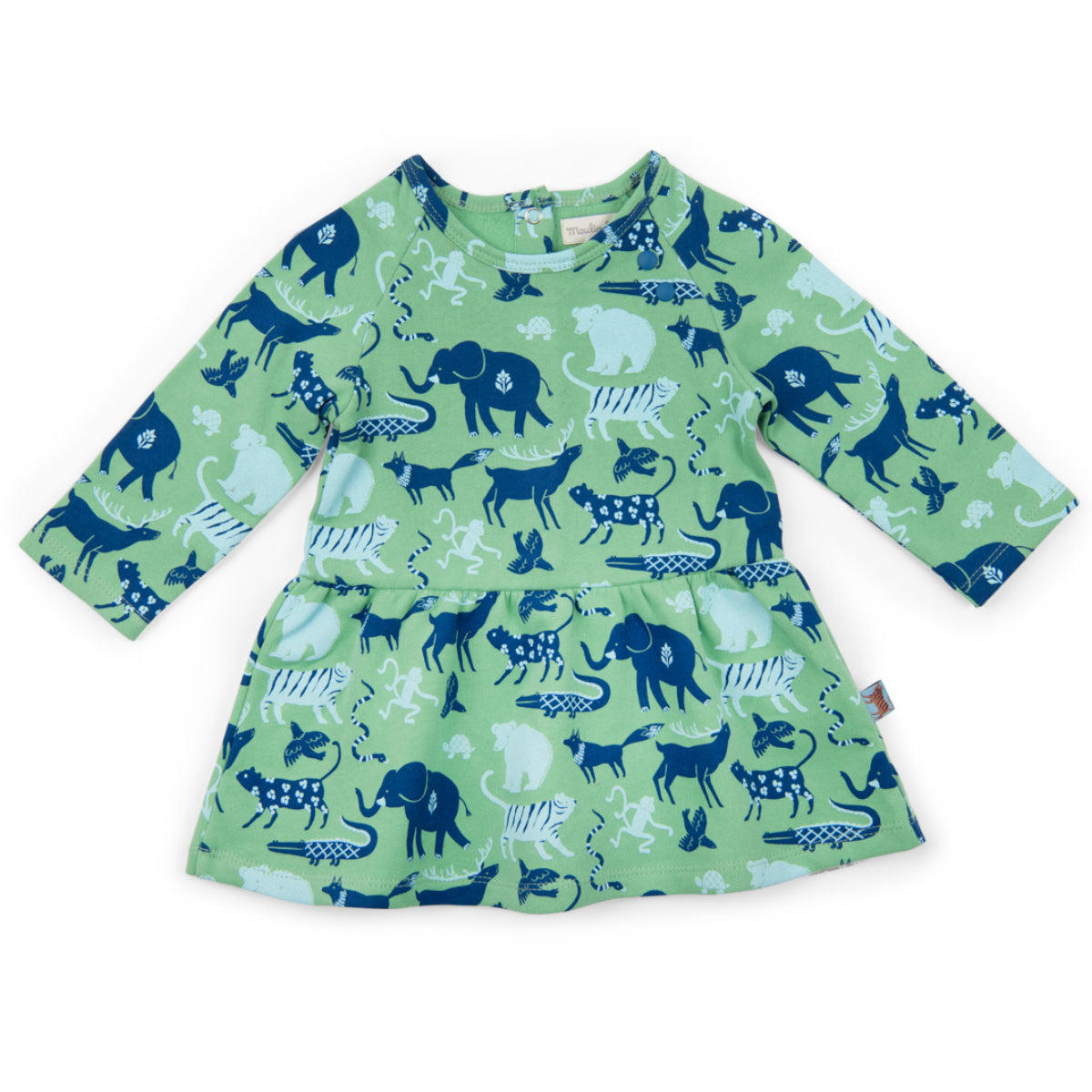 Fleece dress with animal print, Marilou