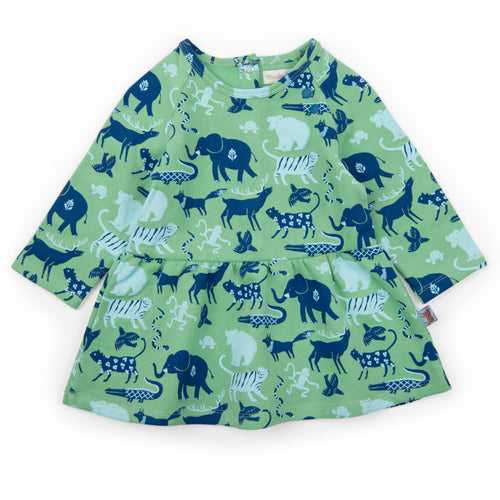 Fleece dress with animal print, Marilou