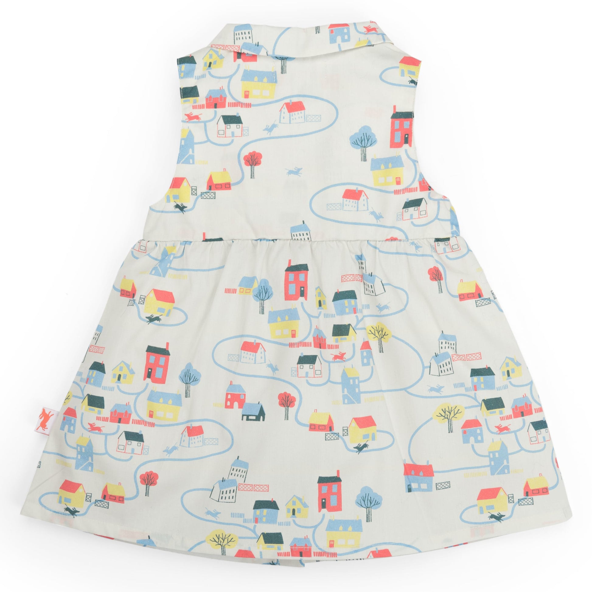 Abito smanicato in cotone bio, Lea