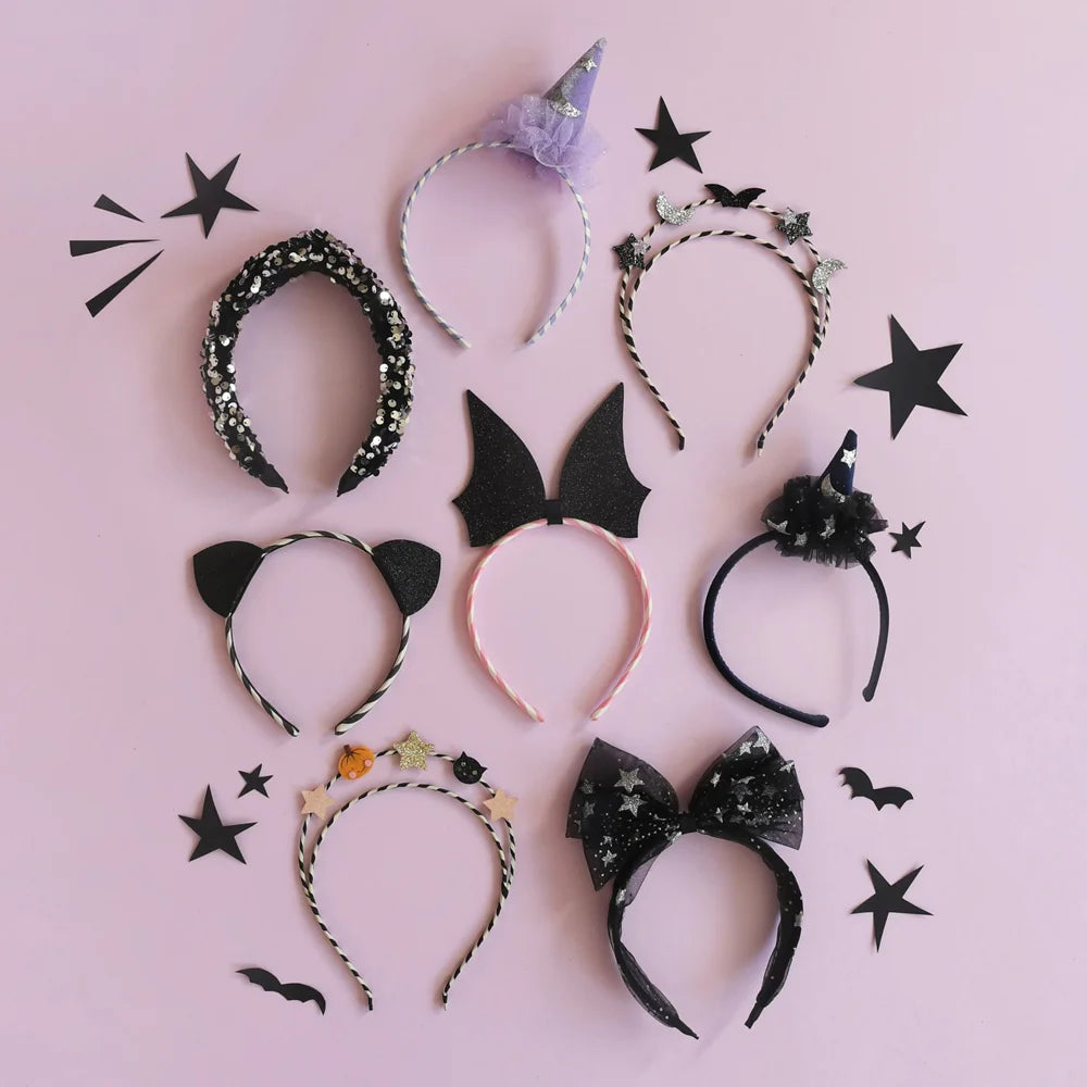 Striped bat Halloween headband