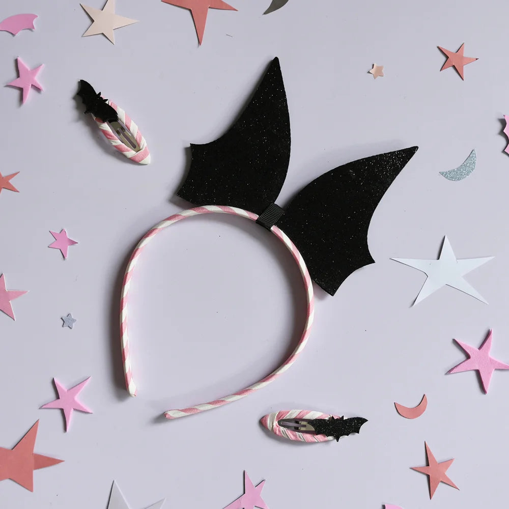 Striped bat Halloween headband