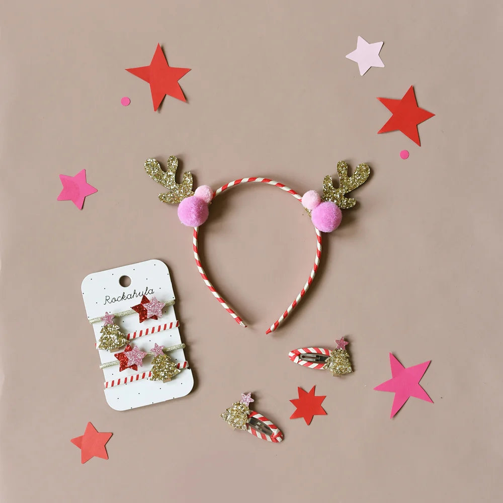 Christmas hair ties Striped Christmas trees