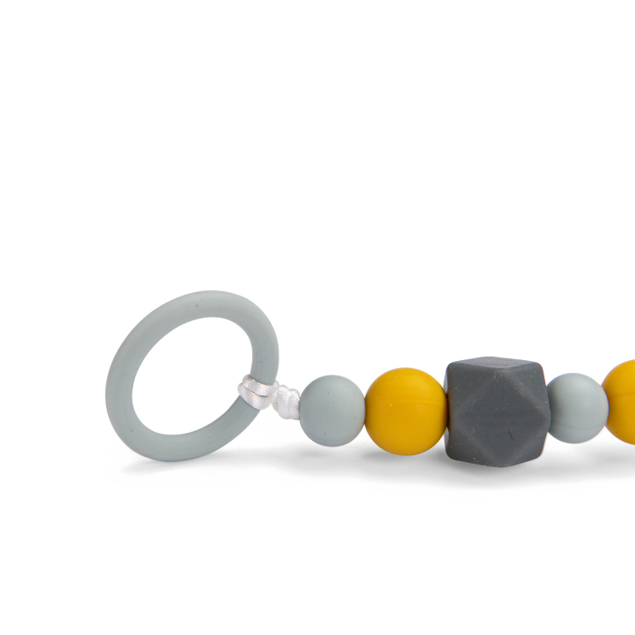 Wooden and silicone pacifier holder Cat