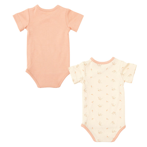 Baby Body Short Sleeve Bamboo Organic Cotton Dalia, Set of 2