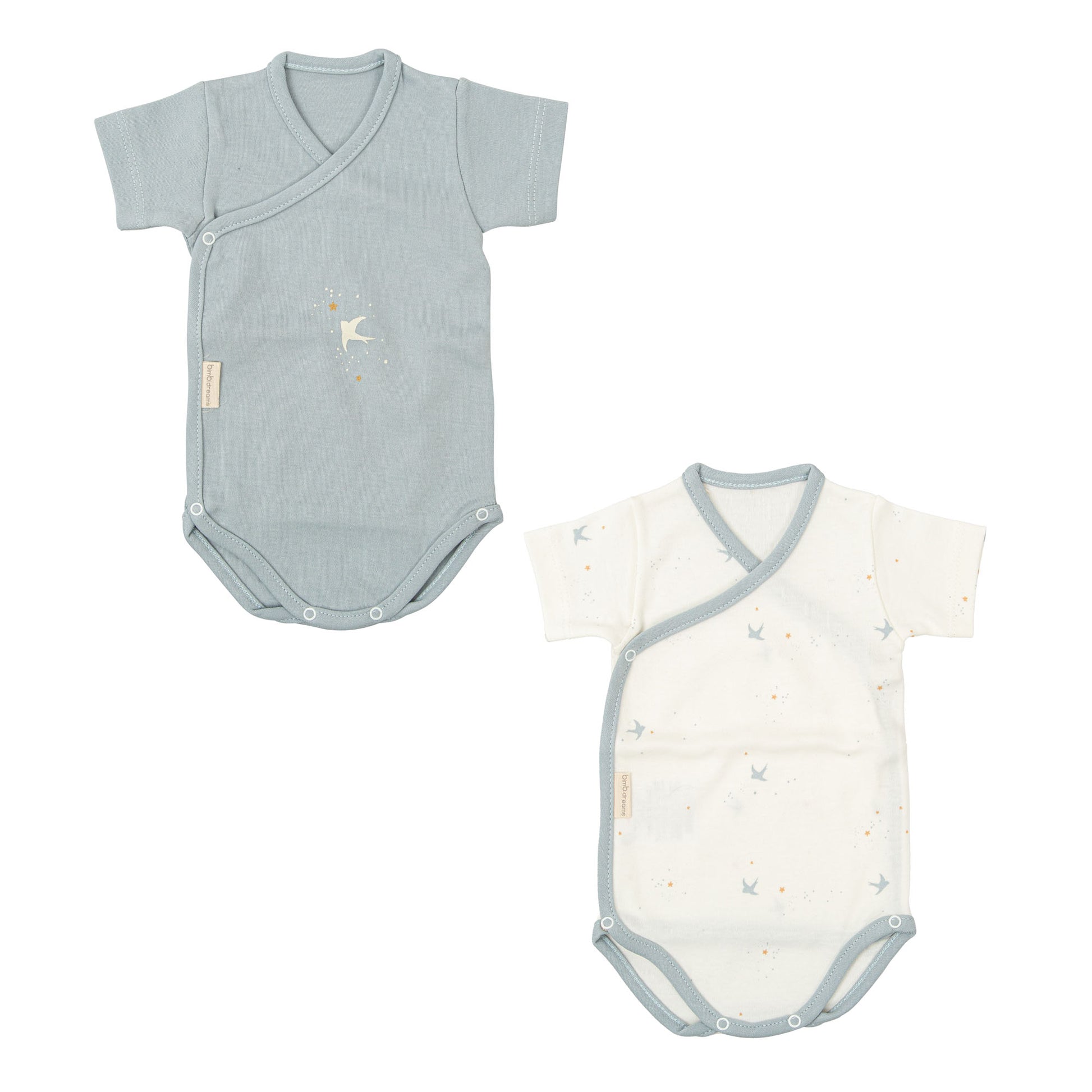 Body neonato manica corta bambù cotone bio Spring, Set di 2