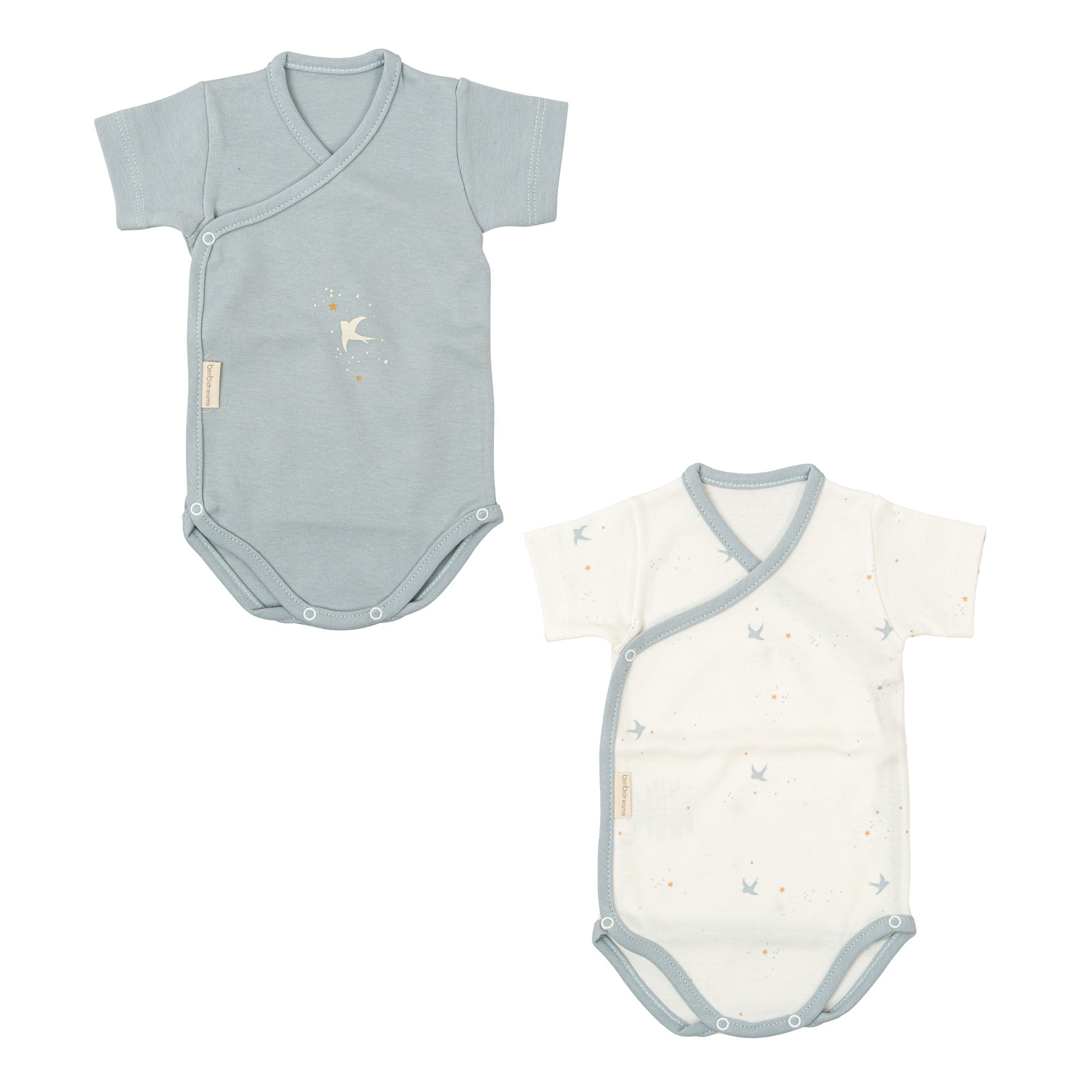 Baby Body Short Sleeve Bamboo Organic Cotton Spring, Set of 2