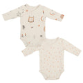 Baby Bodysuit Long Sleeve Bamboo Organic Cotton Wonderland, Set of 2