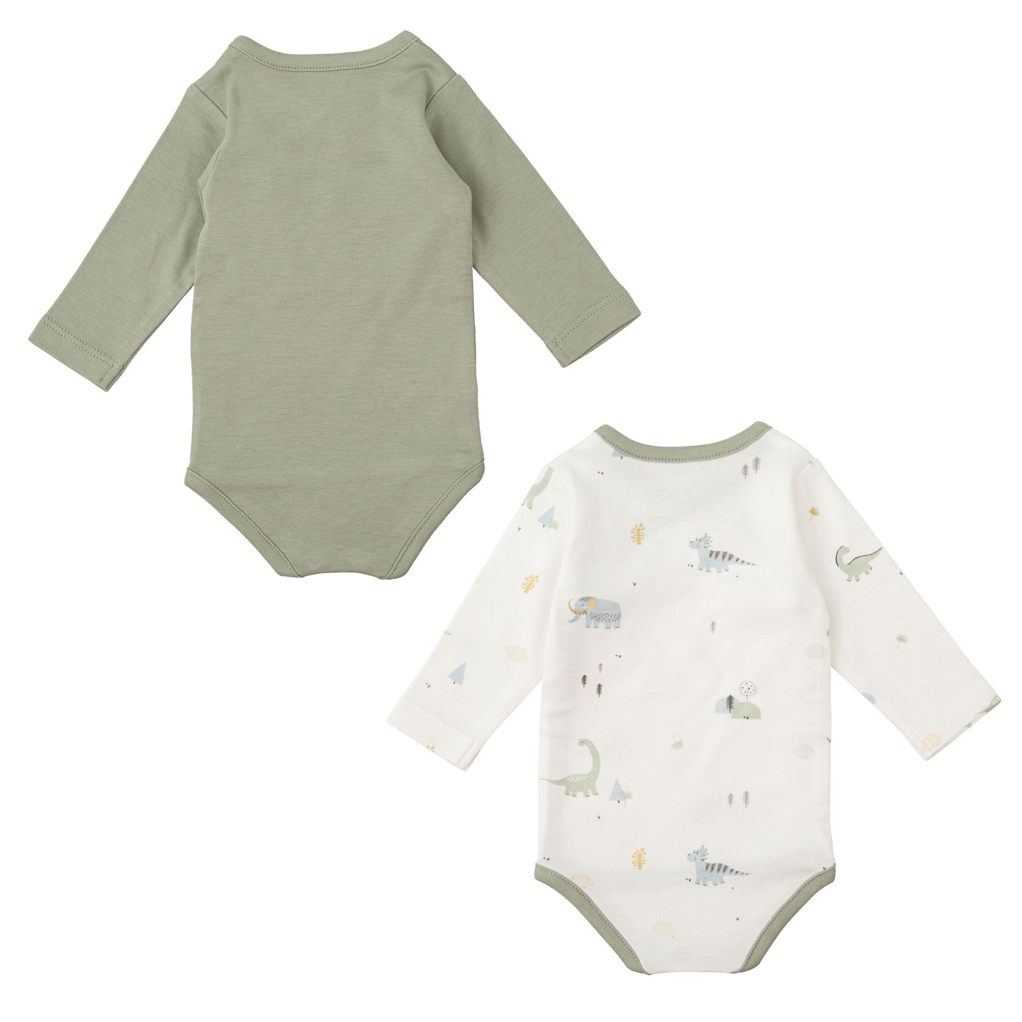 Baby Body Long Sleeve Bamboo Organic Cotton T-Rex, Set of 2