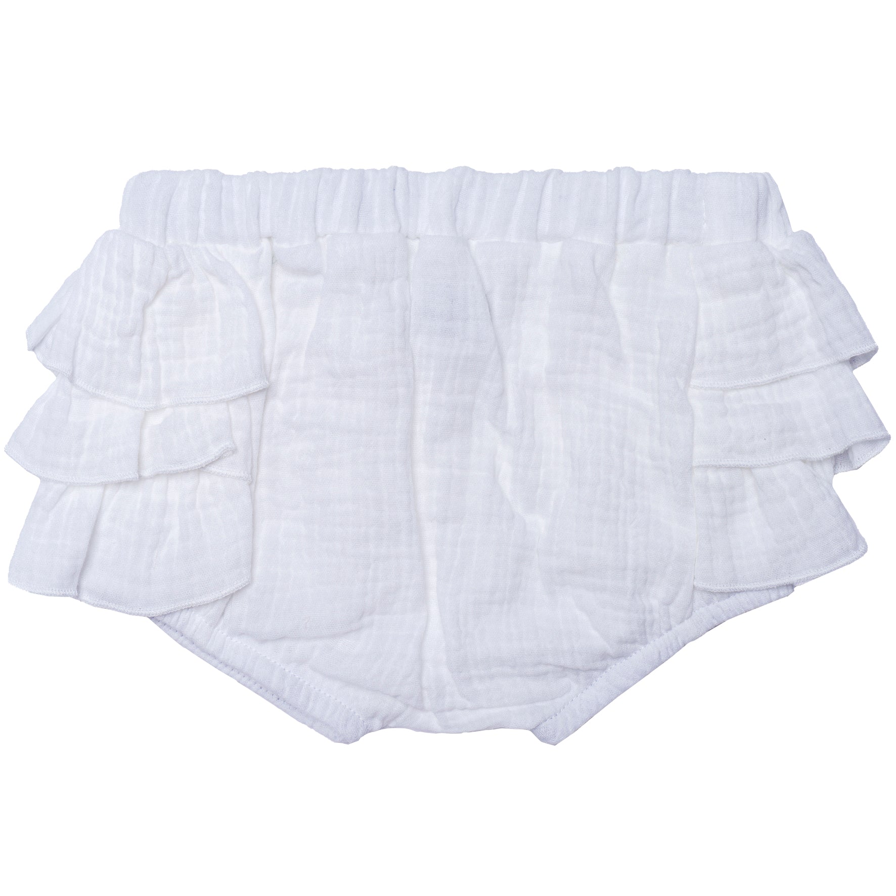 Bloomer copripannolino con volant, Bianco