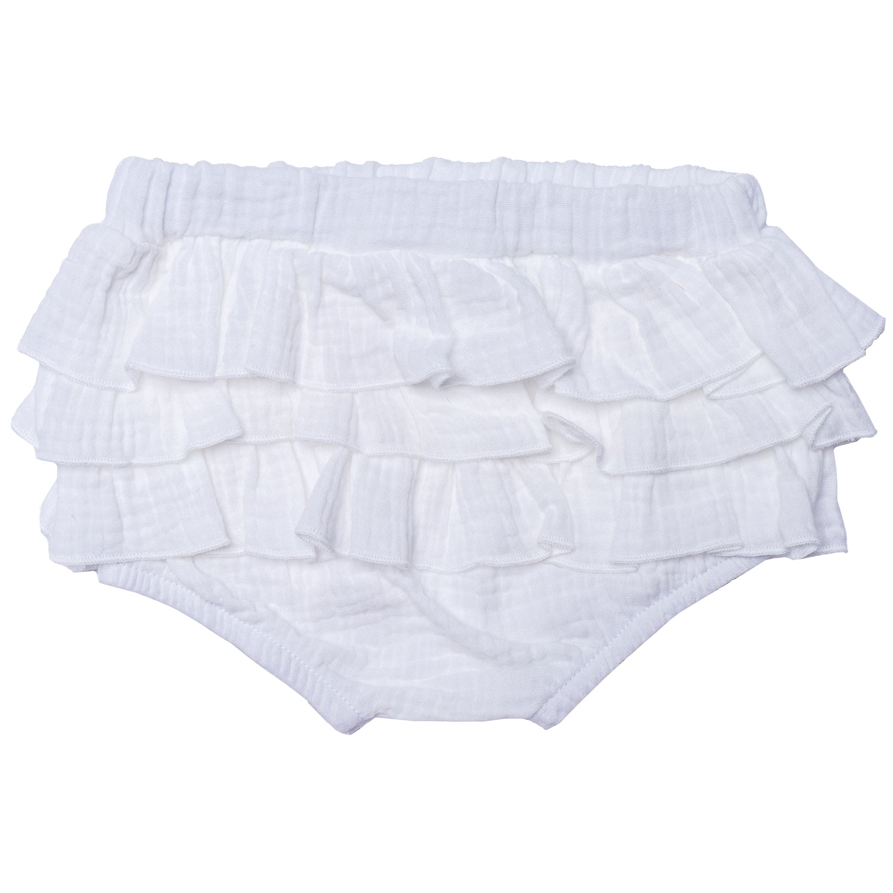 Bloomer copripannolino con volant, Bianco