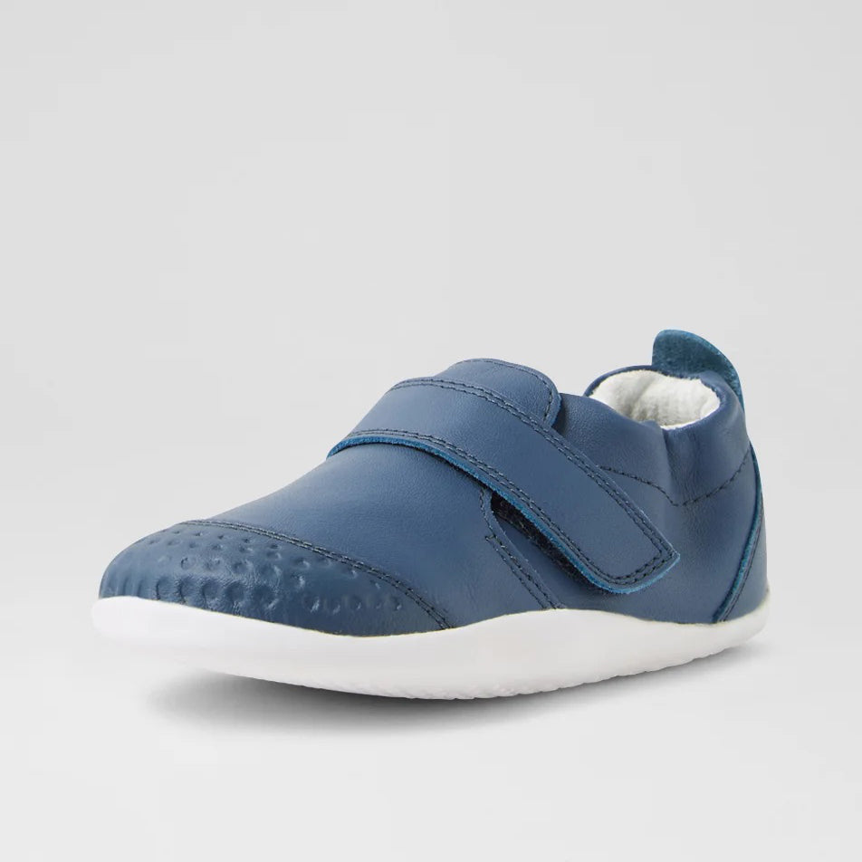 First step shoes in leather, Xplorer Go Vintage indigo
