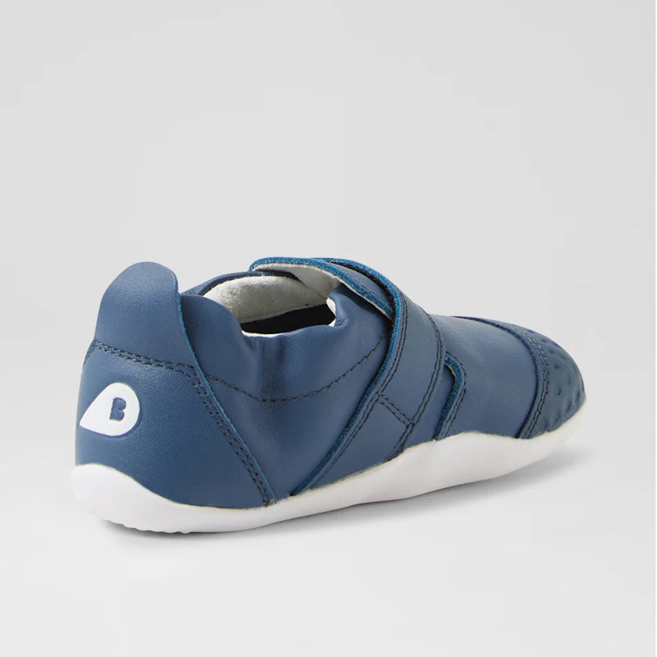 First step shoes in leather, Xplorer Go Vintage indigo