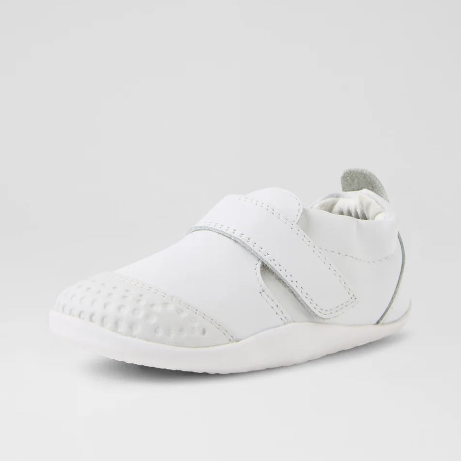 Scarpe primi passi in pelle, Xplorer Go Bianco