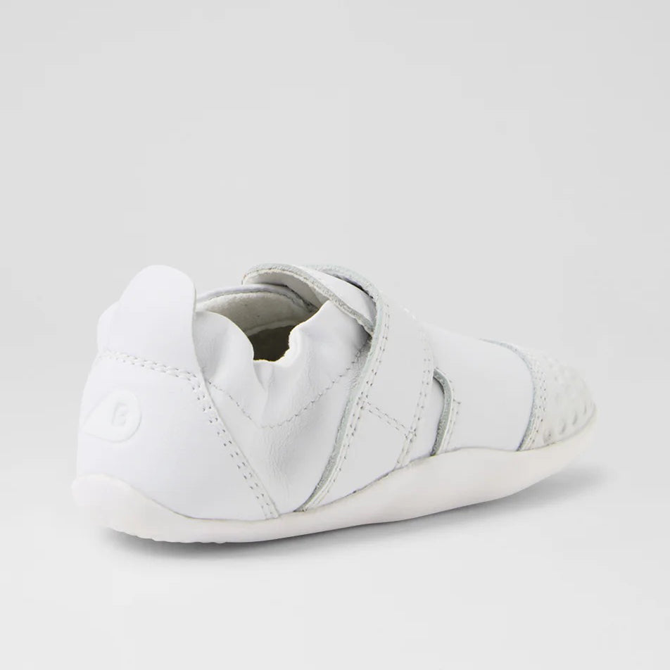 Scarpe primi passi in pelle, Xplorer Go Bianco