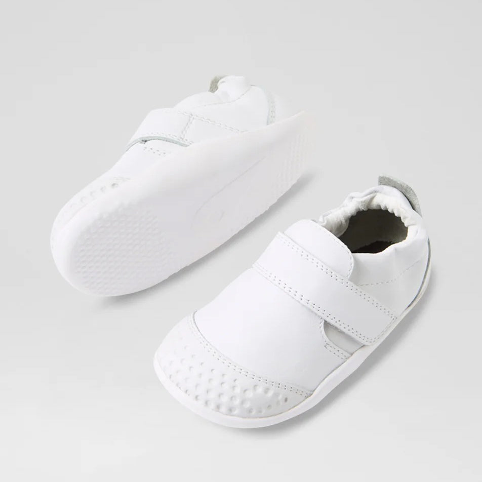 Scarpe primi passi in pelle, Xplorer Go Bianco