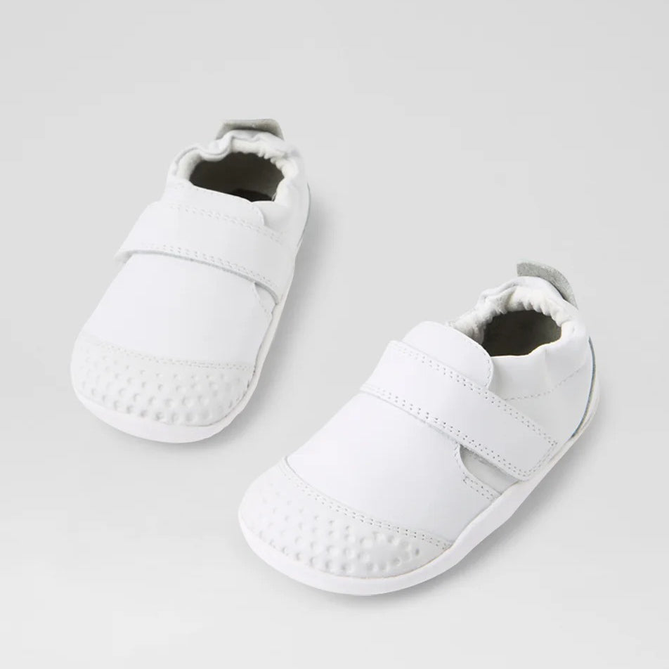 Scarpe primi passi in pelle, Xplorer Go Bianco