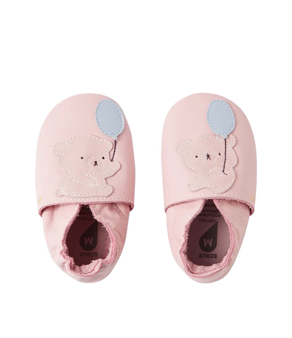 Chaussons en cuir souple, Teddy Ballet Rose