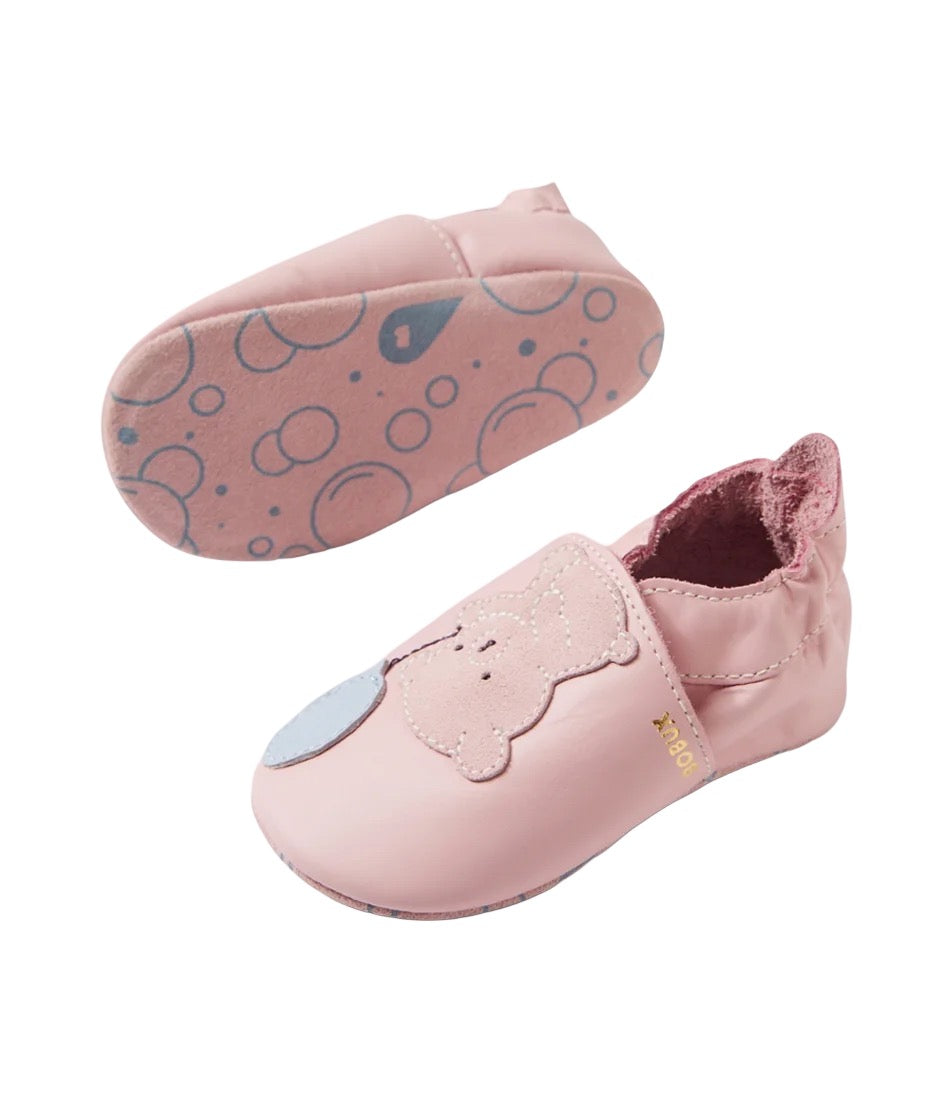 Chaussons en cuir souple, Teddy Ballet Rose