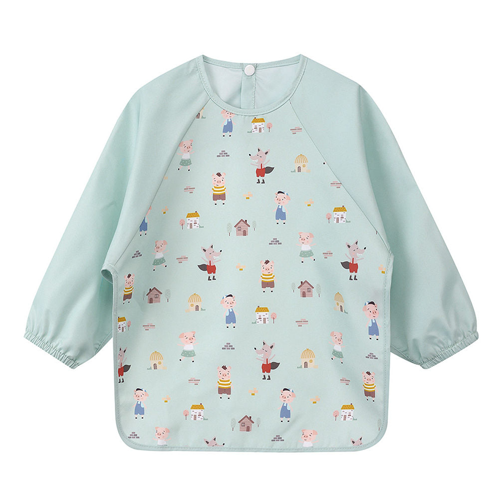Long sleeved bib, Three little pigs