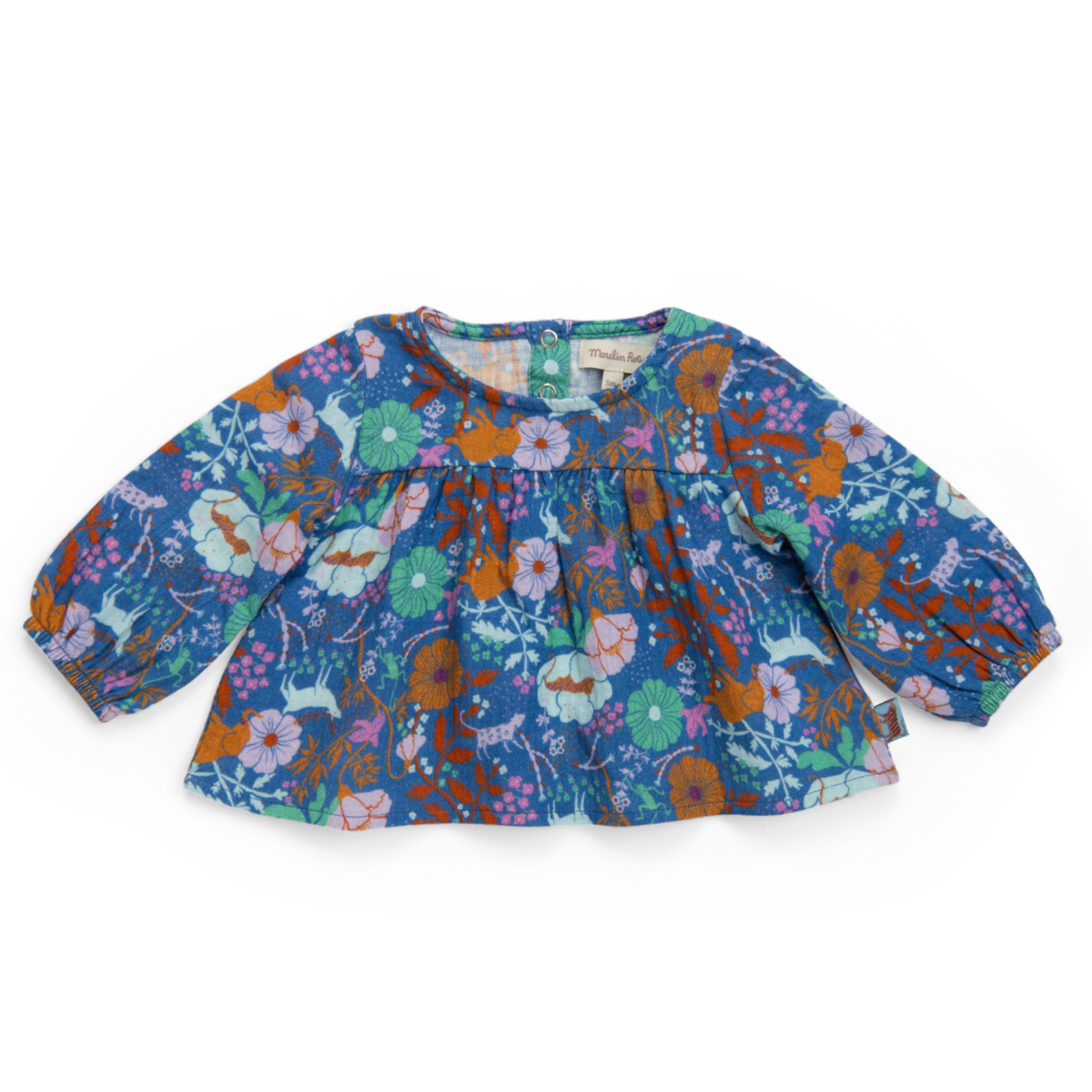 Muslin blouse jungle print, Margot